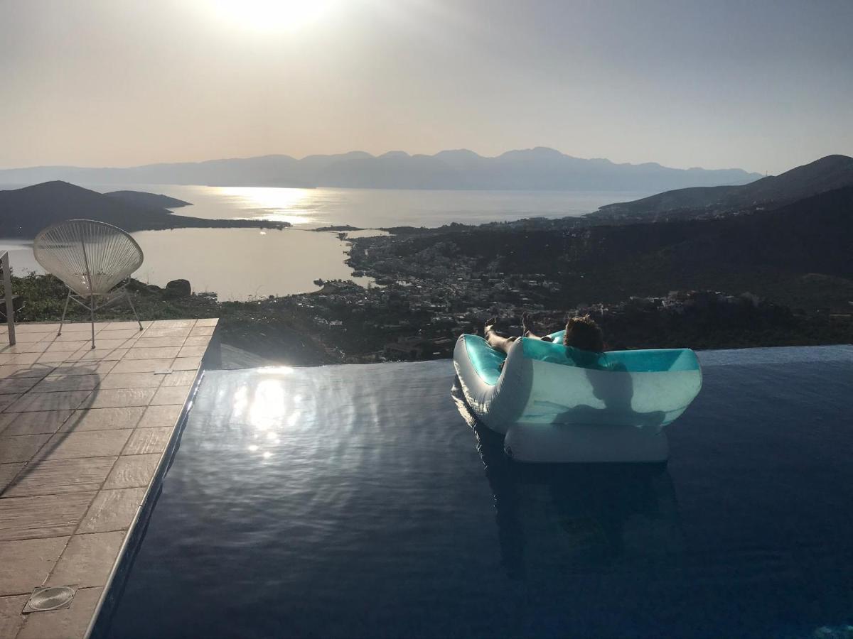 Villa Estee, Luxury Villa With Private Infinity Pool And Jacuzzi Elounda  Bagian luar foto
