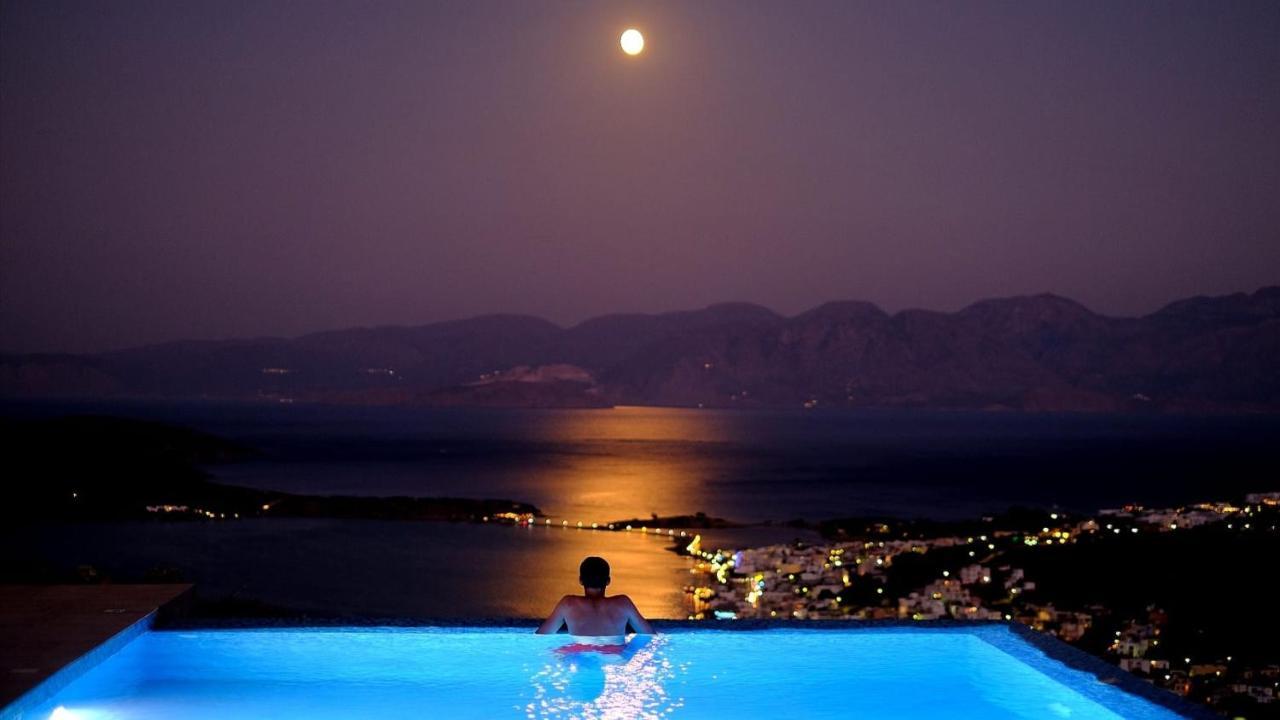 Villa Estee, Luxury Villa With Private Infinity Pool And Jacuzzi Elounda  Bagian luar foto