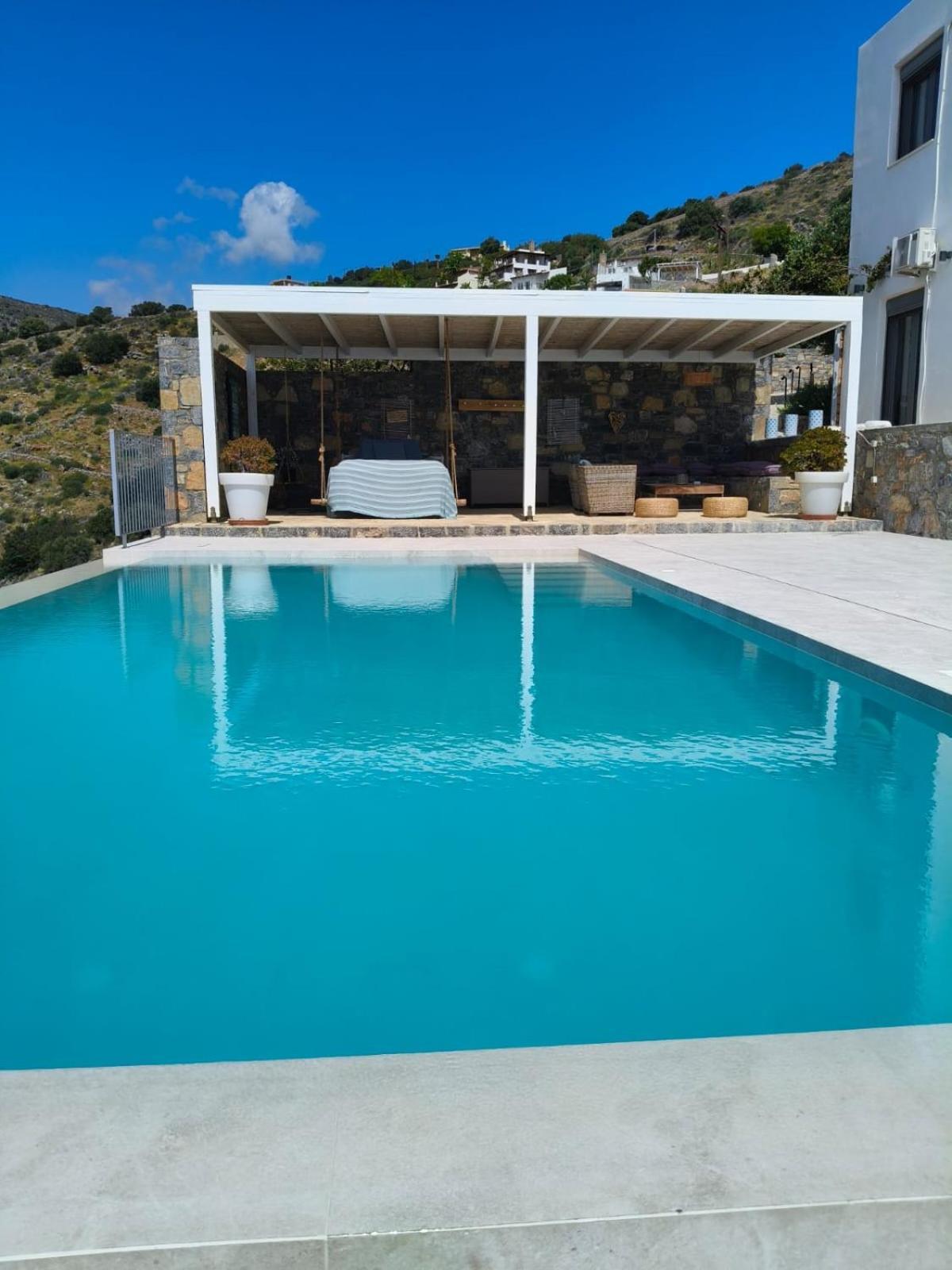 Villa Estee, Luxury Villa With Private Infinity Pool And Jacuzzi Elounda  Bagian luar foto