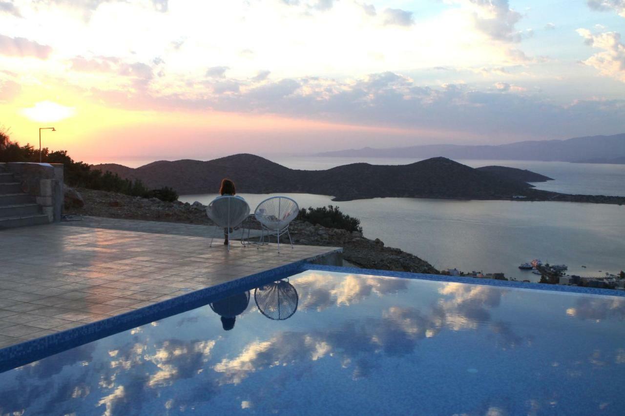 Villa Estee, Luxury Villa With Private Infinity Pool And Jacuzzi Elounda  Bagian luar foto