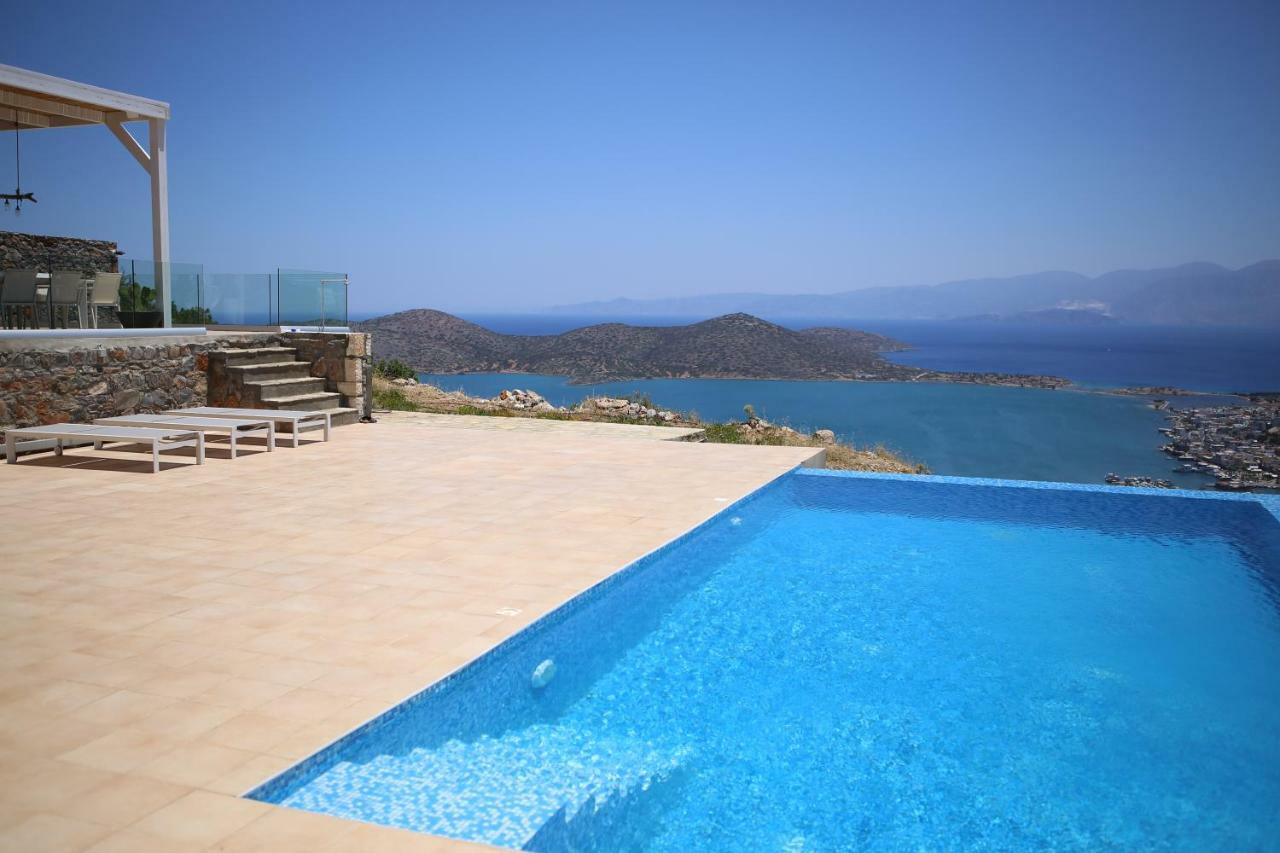 Villa Estee, Luxury Villa With Private Infinity Pool And Jacuzzi Elounda  Bagian luar foto